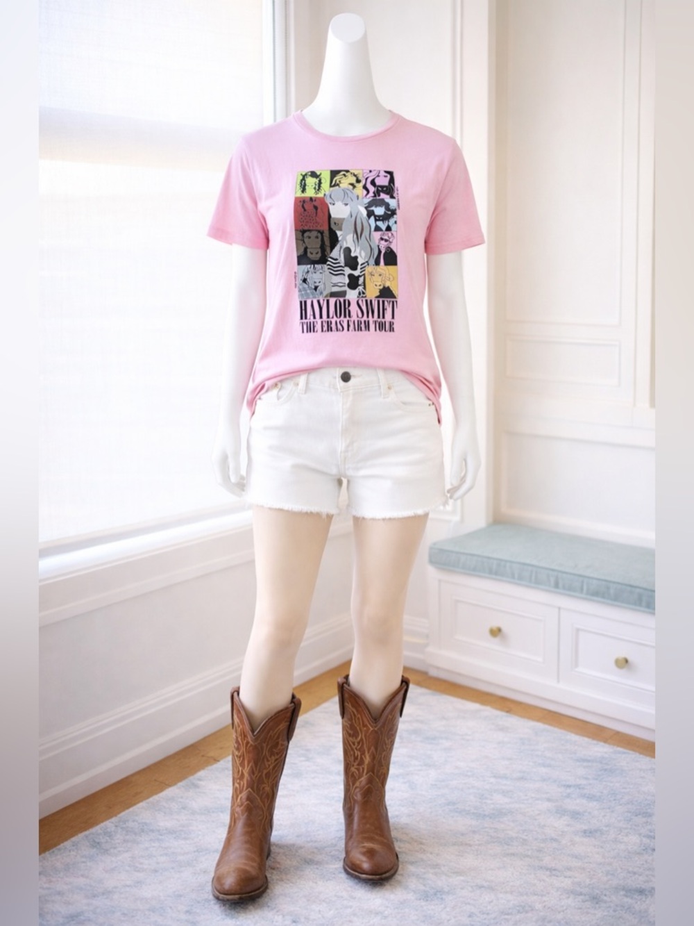 Taylor Swift Inspired Eras Tour Tee | Pink Graphic Shirt | Size M